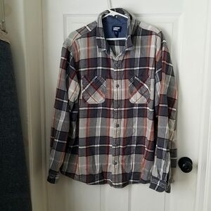 Mens Lands' End Flannel Shirt XXL